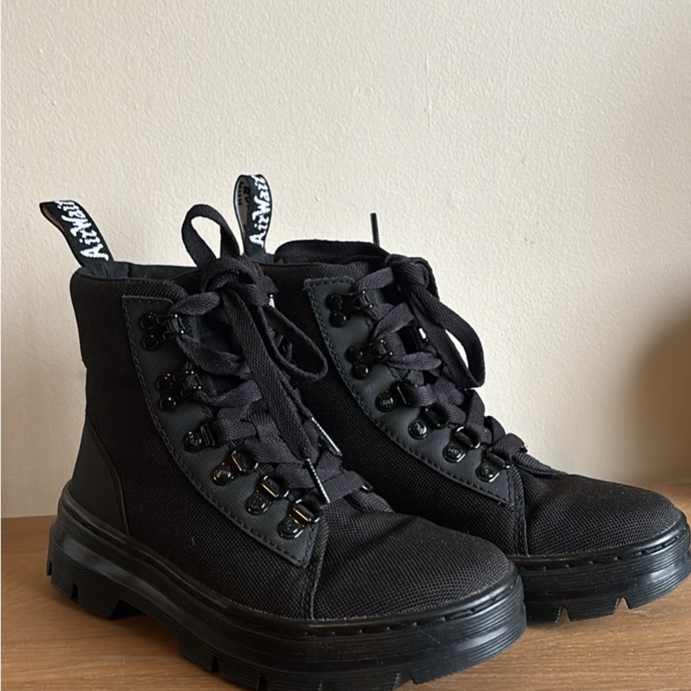 Dr. Martens Black Women's Lace-Up Platform Ankle Boots